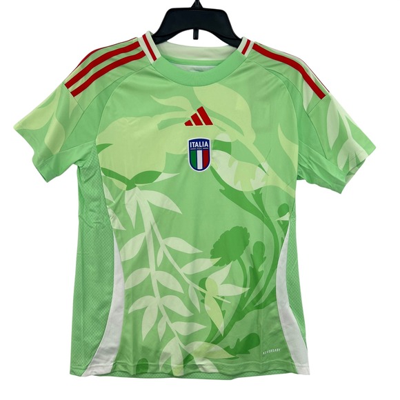 adidas Other - Adidas Italy FIGC 2025 Away Jersey Mens M Green Floral Soccer NWT